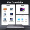 imageUGREEN Revodok Pro 210 Docking Station 10 in 1 USB C Dock Dual HDMI 4K60Hz Single 8K30Hz 100W PD 5Gbps USB C and USB A Data Ports Gigabit Ethernet SDTF Card Reader USB Hub Compatible for HP Dell