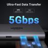imageUGREEN Revodok Pro 210 Docking Station 10 in 1 USB C Dock Dual HDMI 4K60Hz Single 8K30Hz 100W PD 5Gbps USB C and USB A Data Ports Gigabit Ethernet SDTF Card Reader USB Hub Compatible for HP Dell