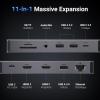 imageUGREEN Revodok Pro 211 Laptop Docking Station 11 in 1 USB C Dock Dual HDMI 4K60Hz Single 8K30Hz 10Gbps Data Port 100W PD Gigabit Ethernet SDTF Card Reader Compatible for Thinkpad Zenbook and more