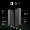 imageUGREEN Revodok Pro 313 Laptop Docking Station 13 in 1 4K Triple Display USB C Dock Dual HDMI DP 10Gbps Data Port 100W PD Gigabit Ethernet SDTF Card Reader Compatible for Thinkpad Zenbook and more