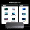 imageUGREEN Revodok Pro 313 Laptop Docking Station 13 in 1 4K Triple Display USB C Dock Dual HDMI DP 10Gbps Data Port 100W PD Gigabit Ethernet SDTF Card Reader Compatible for Thinkpad Zenbook and more