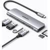 imageUGREEN Revodok USB C Hub 6 in 1 USB C Dongle 4K HDMI 3 USB 30 Ports SDTF Card Reader Compatible with MacBook Pro MacBook Air iPad iPhone 16 15 ProPro Max Space GreySilver