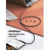 imageUGREEN Right Angle Cable 60W USB C Fast Charging Cable 90 Degree Compatible with iPhone 1717 Air17 Pro16 MacBook Pro iPad Pro Galaxy S25S25S24 Pixel 987 33FT33FT Pack of 2