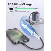 imageUGREEN Right Angle USB C Cable 66FT 60W USB C to USB C Cable 90 Degree Type C Cable for iPhone 1716 MacBook ProAir iPad Pro 2022Air 5Mini 6 Galaxy S25S24S22 Pixel 87 Switch66FT