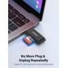 imageUGREEN SD Card Reader  Portable USB 30 Dual Slot Flash Memory Card Adapter Hub for SDXC SDHC MMC RSMMC TF Micro SDXC Micro SDHC UHSI for Mac Windows Linux Chrome PC Laptop