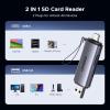 imageUGREEN SD Card Reader USB C USB 30 Micro SD Card Reader 2 in 1 Memory Card Reader for MicroSD SDHC SDXC Compatible with PC Computer MacBook Laptop iPad iPhone 17 16 15 ProPro Max