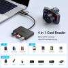 imageUGREEN SD Card Reader USB C USB 30 SD Card Reader 4 in 1 Memory Card Reader OTG Adapter for iPhone 16 15 iPad Pro MacBook ProAir Android Computer Laptop Compatible with 170MBs SDMicro SD