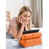 imageUGREEN Tablet Pillow Stand for Lap Soft Holder Bed with 3 Viewing Angles Adjustable Home Office Accessories Compatible with iPad Pro 13 12 11 105 Air Mini 5 4 3 2 Phone 16 15 14 EReader GreyOrange
