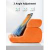 imageUGREEN Tablet Pillow Stand for Lap Soft Holder Bed with 3 Viewing Angles Adjustable Home Office Accessories Compatible with iPad Pro 13 12 11 105 Air Mini 5 4 3 2 Phone 16 15 14 EReader GreyOrange