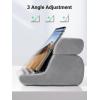 imageUGREEN Tablet Pillow Stand for Lap Soft Holder Bed with 3 Viewing Angles Adjustable Home Office Accessories Compatible with iPad Pro 13 12 11 105 Air Mini 5 4 3 2 Phone 16 15 14 EReader GreyGrey