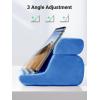 imageUGREEN Tablet Pillow Stand for Lap Soft Holder Bed with 3 Viewing Angles Adjustable Home Office Accessories Compatible with iPad Pro 13 12 11 105 Air Mini 5 4 3 2 Phone 16 15 14 EReader GreyBlue