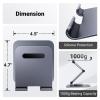imageUGREEN Tablet Stand for Desk Swivel with 360 Rotating Base Tablet Holder Aluminum Portable Stand Adjustable Home Office Accessories Compatible with iPad Pro 11 Air Mini 6 5 Grey