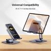 imageUGREEN Tablet Stand for Desk Swivel with 360 Rotating Base Tablet Holder Aluminum Portable Stand Adjustable Home Office Accessories Compatible with iPad Pro 11 Air Mini 6 5 Grey