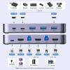 imageUGREEN USB 30 HDMI KVM Switch with 4 USB 30 Ports 4K60Hz for 2 Computers Sharing 1 Monitor Keyboard Mouse Hard Drives Printer with 2 HDMI Cables 2 USB Cables and Controller