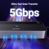 imageUGREEN USB 30 HDMI KVM Switch with 4 USB 30 Ports 4K60Hz for 2 Computers Sharing 1 Monitor Keyboard Mouse Hard Drives Printer with 2 HDMI Cables 2 USB Cables and Controller