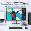 imageUGREEN USB 30 HDMI KVM Switch with 4 USB 30 Ports 4K60Hz for 2 Computers Sharing 1 Monitor Keyboard Mouse Hard Drives Printer with 2 HDMI Cables 2 USB Cables and Controller