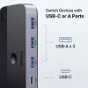 imageUGREEN USB 30 Switch 2 Computers Sharing USB C ampamp A Devices 4 Port USB Switcher Sharing Keyboard and Mouse PrinterScanner USB Switch Hub for Two Computers with 2 USB30 Cables and ControllerBlack