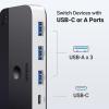 imageUGREEN USB 30 Switch 2 Computers Sharing USB C ampamp A Devices 4 Port USB Switcher Sharing Keyboard and Mouse PrinterScanner USB Switch Hub for Two Computers with 2 USB30 Cables and ControllerSilver