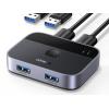 imageUGREEN USB 30 Switch 2 in 2 Out USB Switcher 2 Computers Sharing Keyboard and Mouse Printer Scanner Webcam Printer Splitter for 2 Computers 2 Port USB Selector Switch with 2 USB30 Cables