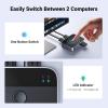 imageUGREEN USB 30 Switch 2 in 2 Out USB Switcher 2 Computers Sharing Keyboard and Mouse Printer Scanner Webcam Printer Splitter for 2 Computers 2 Port USB Selector Switch with 2 USB30 Cables
