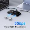 imageUGREEN USB 30 Switch Selector 2 Computers Share 4 USB Ports USB Switcher USB for PC Laptop Keyboard Mouse Printer Scanner One Button Switch Adapter with 2 Pack USB 30 Cables