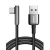 imageUGREEN USB C Cable Right Angle USB A to USB C Cable 90 Degree Braided Cord Compatible with iPhone 1515 Plus15 Pro15 Pro Max iPad ProAir Pixel 87 Galaxy S24S23S10 S10 A13 15FT3FT Pack of 2