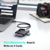 imageUGREEN USB C SD Card Reader 4in1 Memory Card Adapter External SD Micro SD MS CF Compact Flash Camera Card Reader Compatible with iPhone 15 Trail Camera MacBook iPad