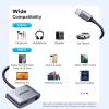 imageUGREEN USB C to 35mm Headphone and Charger Adapter 2 in 1 Type C to Aux Audio Jack with PD 60W Fast Charging Dongle for Headphone Earbud Compatible with Samsung S25 Ultra iPad Pro Switch 2