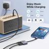 imageUGREEN USB C to 35mm Headphone and Charger Adapter 2 in 1 Type C to Aux Audio Jack with PD 60W Fast Charging Dongle for Headphone Earbud Compatible with Samsung S25 Ultra iPad Pro Switch 2