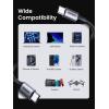 imageUGREEN USB C to USB C Cable 33FT 60W 2Pack USB C Cable Nylon Braided Type C Cord for iPhone 1716 Galaxy S25S24S22 Pixel 87 MacBook AirPro Dell XPS iPad ProMiniAir Switch Steam Deck33FT