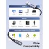 imageUGREEN USB to 35mm Jack Audio Adapter Sound Card Support Mic TRRS Headphone DAC 24bit 96kHz Nylon Braided USB to Aux Jack Compatible with Windows Mac Linux PC PS5 PS4 Switch 2 Speaker 98 Inch