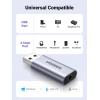 imageUGREEN USB to Audio Jack USB External Sound Card 35mm Audio Adapter 2 in 1 USB A to Aux TRRS Headphone Adapter Microphone Stereo Jack Aluminum Compatible with PS5 PC Windows Mac Linux Laptop DesktopSilver