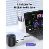 imageUGREEN USB to Audio Jack USB External Sound Card 35mm Audio Adapter 2 in 1 USB A to Aux TRRS Headphone Adapter Microphone Stereo Jack Aluminum Compatible with PS5 PC Windows Mac Linux Laptop DesktopSilver