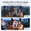 imageUGREEN USB to Ethernet Adapter 10100 Mbps Network Adapter with AX88772D Chip RJ45 Wired LAN Dongle for Laptop Compatible with Nintendo Switch MacBook Chromebook Windows macOS Linux Not for WiiBlack