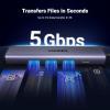 imageUGREEN USB to Ethernet Adapter 5 in 1 USB Hub with Ethernet Plug and Play Multiport Network Adapter with 3 USB 30 Port Gigabit RJ45 USBC Power Port Compatible for Laptop MacBook XPS Windows 11