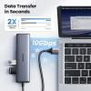 imageUGREEN USB to Ethernet Adapter 5 in 1 USB Hub with Ethernet with 2 USBC 32 10Gbps  1USBA 321USBA 20Gigabit RJ45 Network LAN Internet Dongle Compatible for Laptop MacBook ProAir XPS