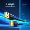 imageUGREEN USB to USB 5 Gbps USB 30 Cable Nylon Durable Male to Male Cable Compatible with Hard Drive Cooling Fanpad Camera DVD Player TV Flash Light Hub Monitor Speaker and More 15 FT66 FT