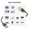 imageUGREEN USB to USB 5 Gbps USB 30 Cable Nylon Durable Male to Male Cable Compatible with Hard Drive Cooling Fanpad Camera DVD Player TV Flash Light Hub Monitor Speaker and More 15 FT15 FT