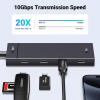 imageUGREEN USBC Hub 4Port 10Gbps Data Only USB 32 Hub Multiport Adapter Compatible with MacBook Pro MacBook Air iPad Pro iPad mini 6 and iPhone 15 Plug and Play 03ft Cable