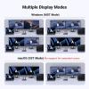 imageUGREEN USBC KVM Switch 2 Monitors 2 Laptops with 4 USB 30 Ports 4K60Hz for 2 Laptops Share Dual Monitors Keyboard Mouse Hard Drive Printer with PD100W Power Adapter 2 USB Cables Controller