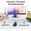 imageUGREEN Vertical Wireless Bluetooth 5024G Ergonomic Mouse with 5 Buttons 1000160020004000 DPI Prevention of Mouse Arm Vertical Mouse Compatible with PCLaptopTablet Black