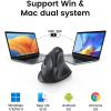 imageUGREEN Vertical Wireless Bluetooth 5024G Ergonomic Mouse with 5 Buttons 1000160020004000 DPI Prevention of Mouse Arm Vertical Mouse Compatible with PCLaptopTablet Black