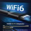 imageUGREEN WiFi Adapter for Desktop PC AX900 USB WiFi 6 Adapter with 5GHz24GHz Dual Band 6dBi High Gain Antenna Builtin Driver for Win1110