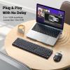 imageUGREEN Wireless Keyboard and Mouse Combo 24GHz Ergonomic Keyboard Mouse Compact Silent Cordless Full Size Computer Keyboard Mouse 5 DPI Levels up to 4000 for Computer Laptop PC Windows Mac