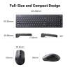 imageUGREEN Wireless Keyboard and Mouse Combo 24GHz Ergonomic Keyboard Mouse Compact Silent Cordless Full Size Computer Keyboard Mouse 5 DPI Levels up to 4000 for Computer Laptop PC Windows Mac