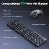 imageUGREEN Wireless Keyboard and Mouse Combo 24GHz Ergonomic Keyboard Mouse Compact Silent Cordless Full Size Computer Keyboard Mouse 5 DPI Levels up to 4000 for Computer Laptop PC Windows Mac