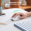 imageUGREEN Wireless Mouse Ergonomic Bluetooth 50 Mouse for Laptop 24G Cordless with USB Receiver 1000160020004000 DPI 5 Buttons Silent Mice for MacBook PC Desktop Chromebook BlueWhite