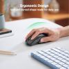 imageUGREEN Wireless Mouse Ergonomic Bluetooth 50 Mouse for Laptop 24G Cordless with USB Receiver 1000160020004000 DPI 5 Buttons Silent Mice for MacBook PC Desktop Chromebook Blueblack