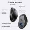 imageUGREEN Wireless Mouse Ergonomic Bluetooth 50 Mouse for Laptop 24G Cordless with USB Receiver 1000160020004000 DPI 5 Buttons Silent Mice for MacBook PC Desktop Chromebook Blueblack