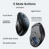 imageUGREEN Wireless Mouse Ergonomic Bluetooth 50 Mouse for Laptop 24G Cordless with USB Receiver 1000160020004000 DPI 5 Buttons Silent Mice for MacBook PC Desktop Chromebook BlueBlue